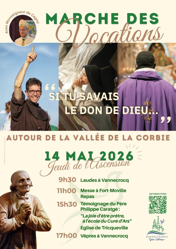 Marche diocésaine des vocations le jeudi de l'Ascension 14/05/2026 à Vannecrocq