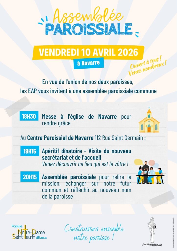 Assemblée paroissiale le vendredi 10/04/2026