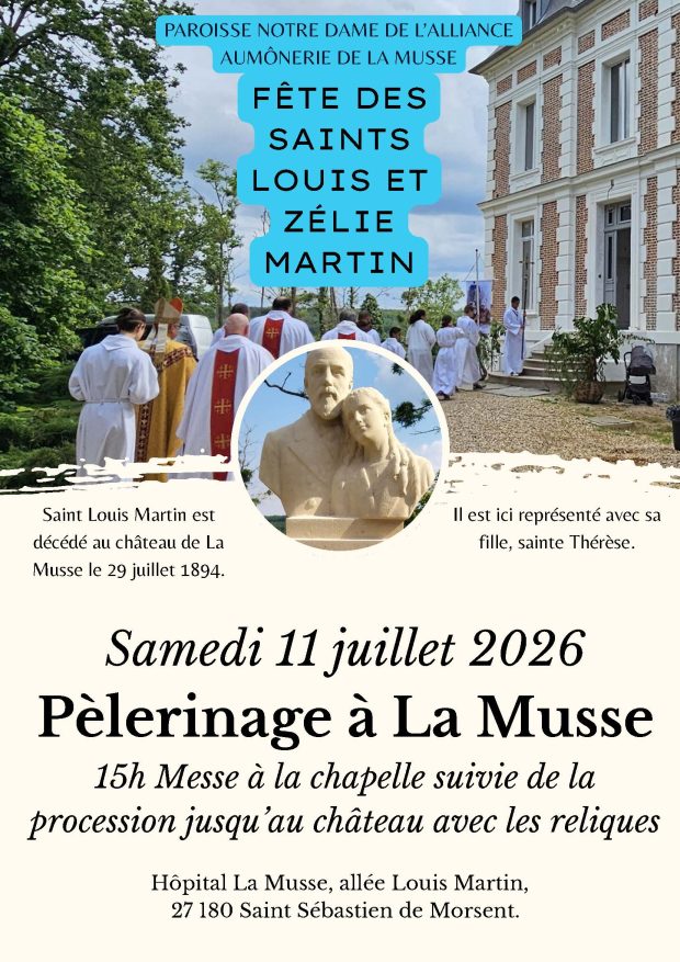 pélerinage Fête de Louis et Zélie Martin à la musse le 11 juillet
