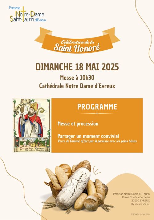 Célébration de la Saint Honoré le dimanche 18 mai 2025