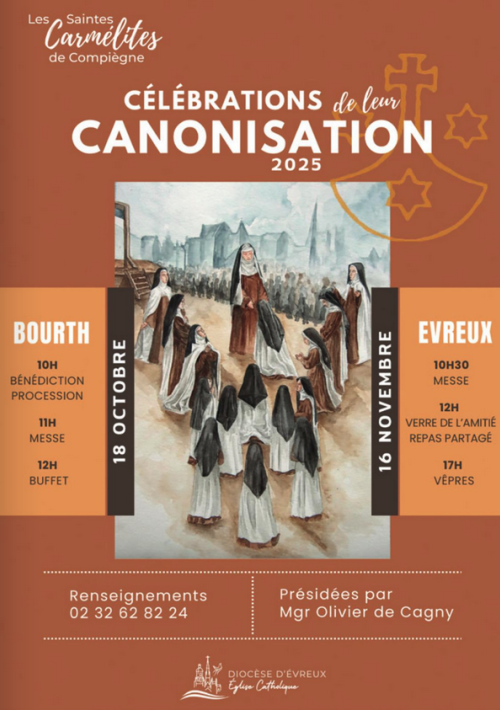Messe d'action de grâce 16 novembre 2025 pour les soeurs carmélites de Compiègne