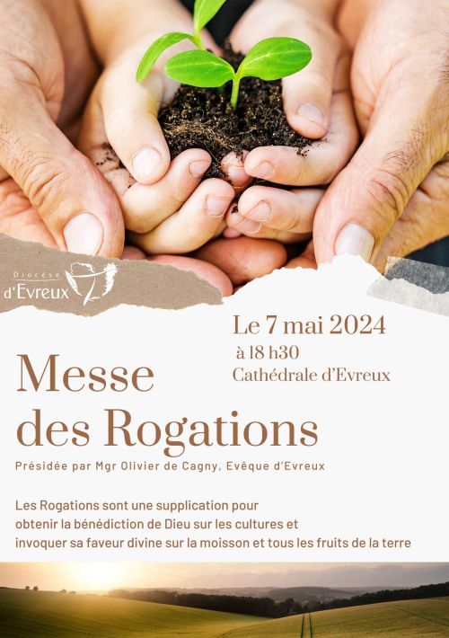 Messe des rogations 7 mai 2024 à la cathédrale d'Evreux