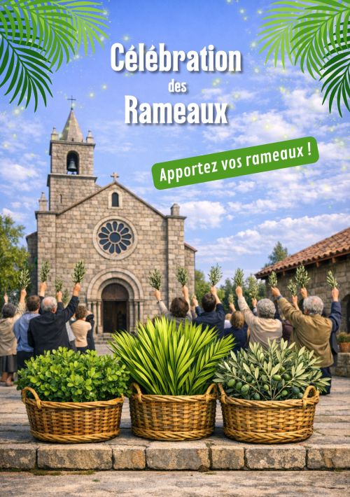 Célébration des rameaux, apportez vos rameaux