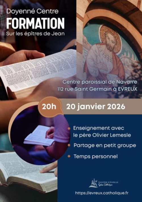 Formation sur les épîtres de Jean mercredi 20 janvier 2026