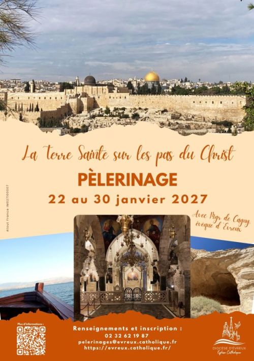 Pèlerinage en terre Sainte du 22 au 30 janvier 2027
