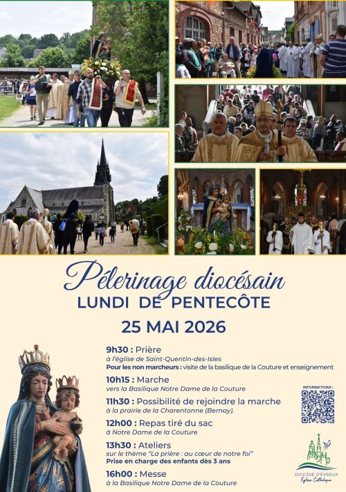 Marche diocésaine de Pentecôte lundi 25/05/2026 à Bernay
