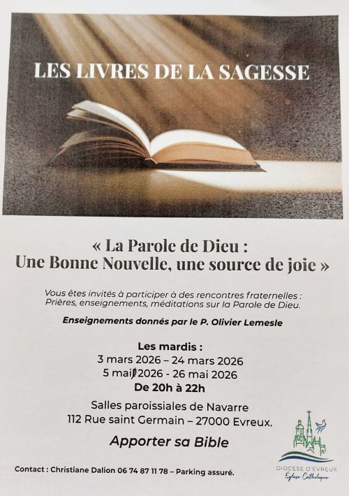 Enseignements les livres de la Sagesse par le P. Olivier LEMESLE 2026