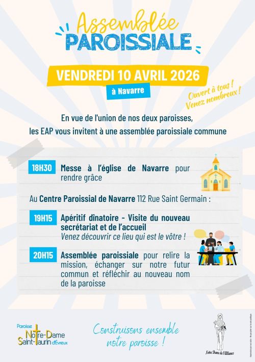 Assemblée paroissiale le vendredi 10/04/2026