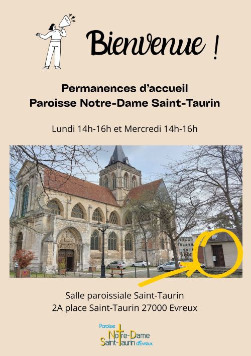 Permanences d'accueil Paroisse Notre Dame Saint-Taurin