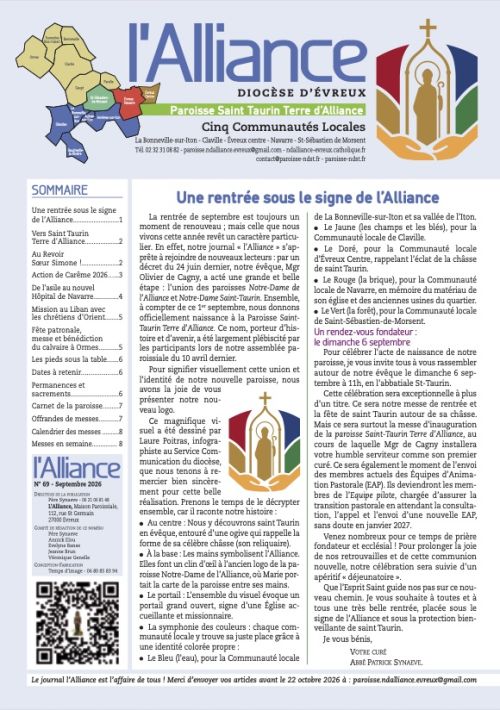 Journal paroissial l'Alliance - 09/2026