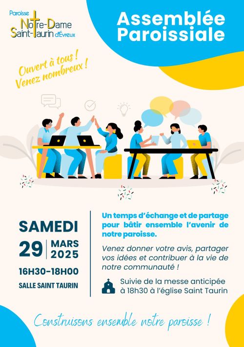 Assemblée paroissiale le samedi 29/03/2025